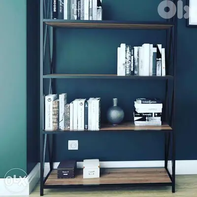 Industrial steel ] bookshelf unit [