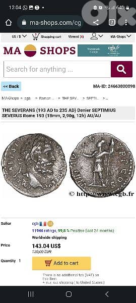 Ancient Roman 2 Coins Septimius Severus & wife Julia Domna year 193 AD 4