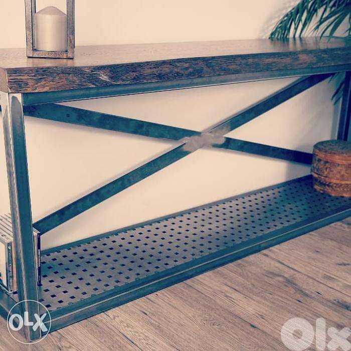 Industrial steel [ console table ] 3