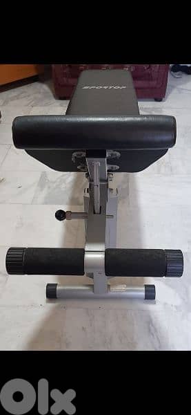 bench & weights & 3 axe like new 3