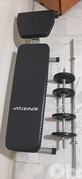 bench & weights & 3 axe like new