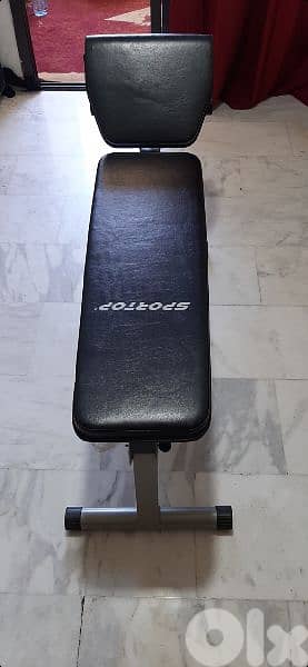bench & weights  & 3 axe like new شبه جديد 1