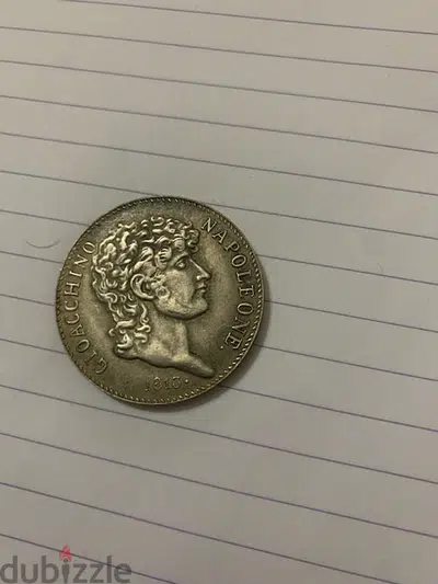 coin Naples & Sicily. Joachim Murat 5 Lire 1813 silver