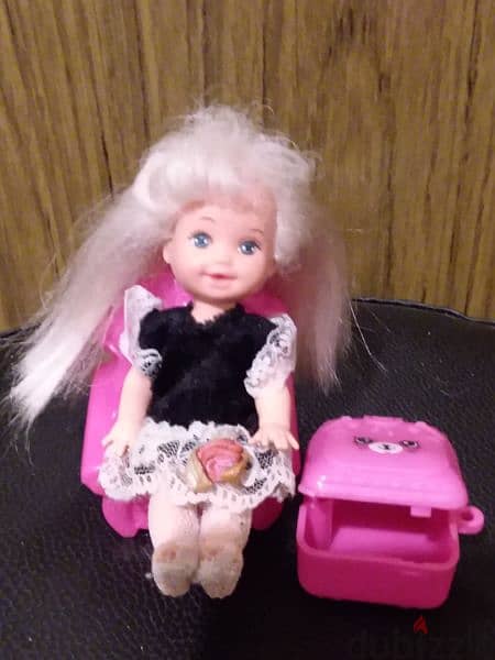 KELLY Barbie Smaller Sister Mattel Great Rare First doll SET:Chair+Bag 3