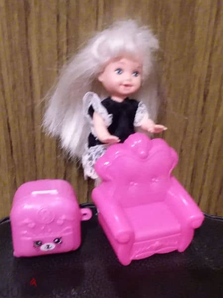 KELLY Barbie Smaller Sister Mattel Great Rare First doll SET:Chair+Bag 4