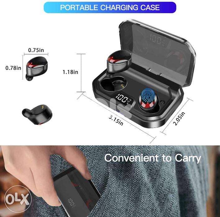 Gemtop Bluetooth Earphones- Noise Canceling/4$ Delivery 5