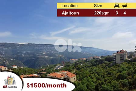Ajaltoun 220m2 | Brand New | Prime Location | Rent | Mountain View |KH