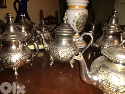 اباريق كبار نحاس تقيل مغربي مزخرف ومفضض,  , 30$