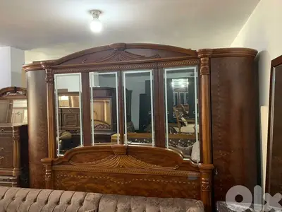 أوضة نوم كاملة خشب زان ولاتي كلا ملبسة قشرة زان