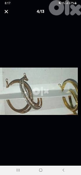 earrings gold only high quality 6