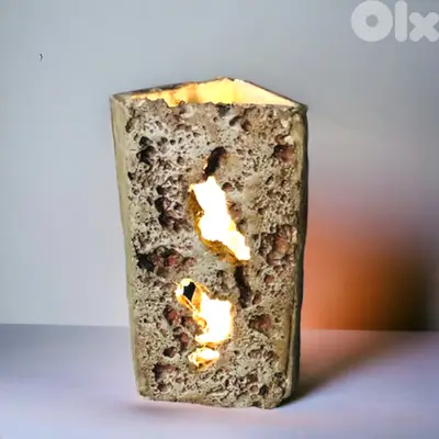Concrete Moon Lamp