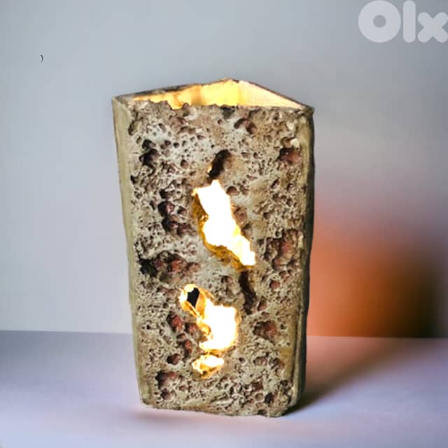Concrete Moon Lamp 0