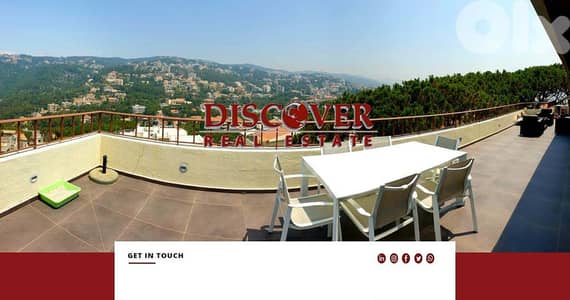 Exceptional 315sqm Roof for sale in Baabdat + view