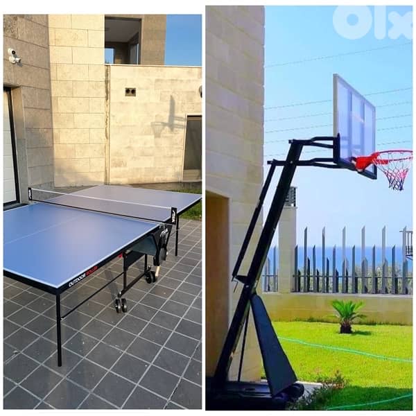Basketball hoop + Stiga Outdoor table tennis 0