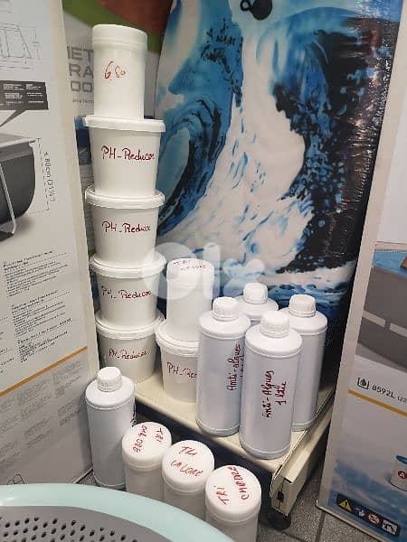 HD Algaecide + Chlorine + PH reducer chlore for intex bestway pools 1