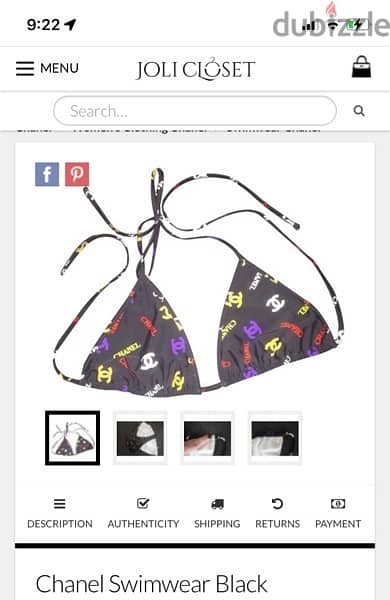 Chanel bra swimwear size M fit 32/34 in excellent condition 5