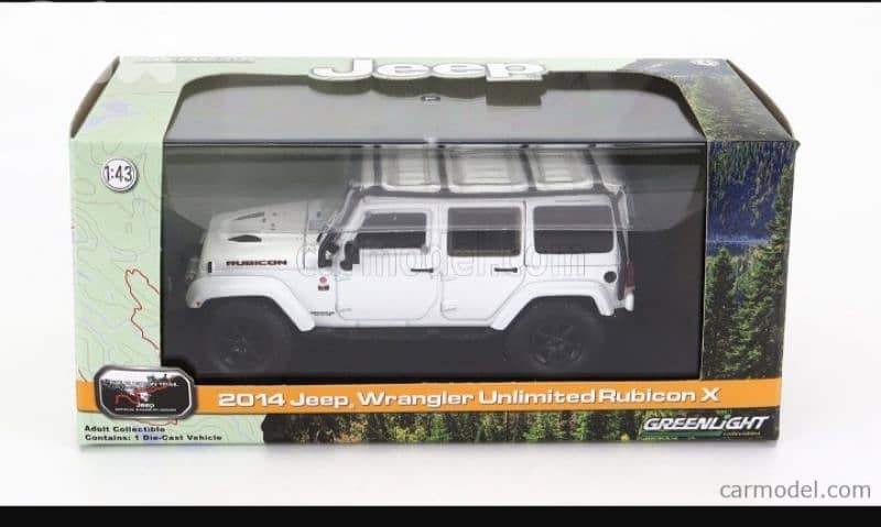 Wrangler Unlimited X Rubicon 2014 diecast car model 1;43. 5