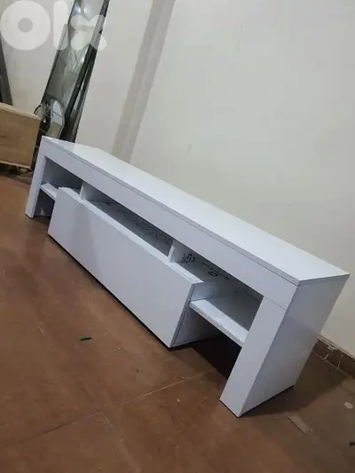 New TV Unit white glossy , high quality (24)