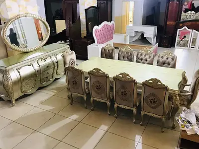 أوضة سفرة ملكية حفر خشب زان