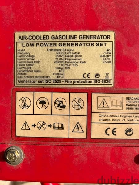 Gasoline Generator 32 Amper, Barely Used 0