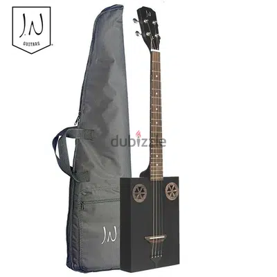 Stagg JN Cask FirkCoal Cigar Box Guitar Sapele Black