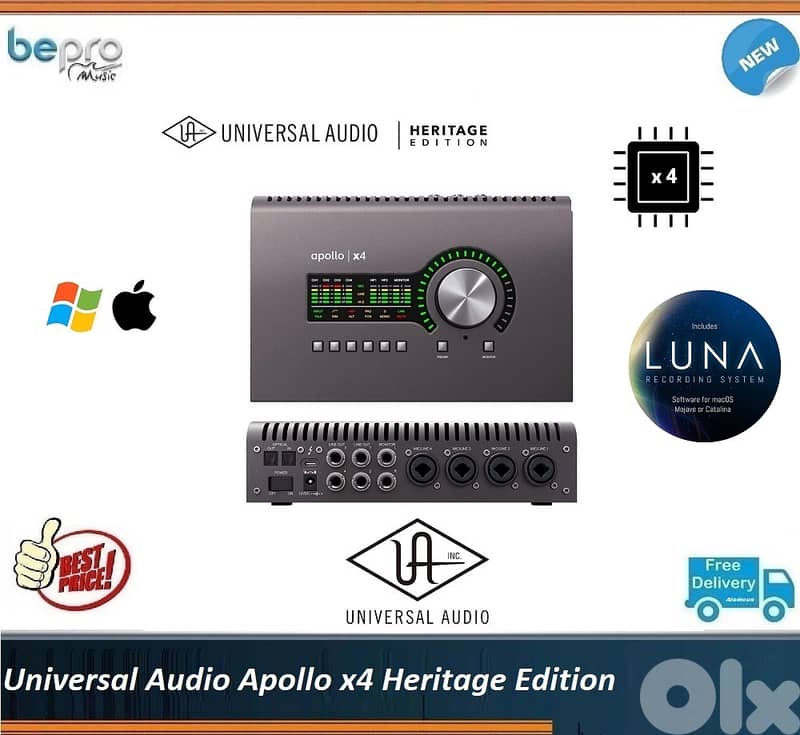 Universal Audio Apollo x4 Heritage Edition,Audio Interface with DSP 0