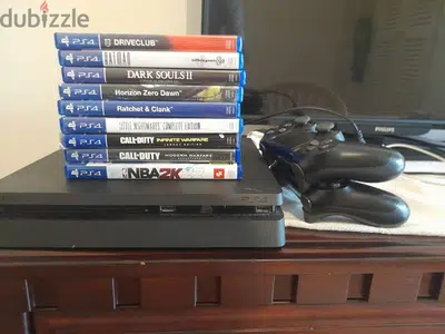 (Bundle!) PS4 Slim W 4 Controllers and 7 Games (CHECK DESCRIPTION)