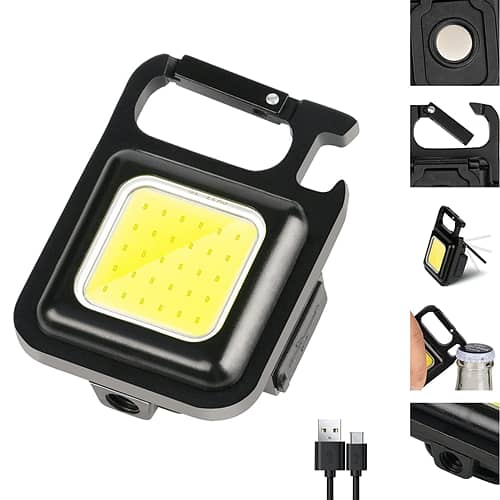 Brand New COB Rechargeable Keychain Light 1