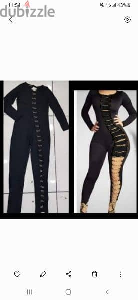 black jumpsuit chain leg s to xL 0