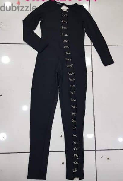 black jumpsuit chain leg s to xL 6