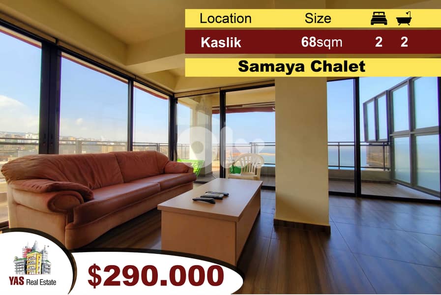 Kaslik / Samaya 68m2 | Upgraded Chalet | View | Payment Facilities|TO 0