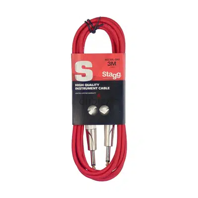 Stagg SGC3DL CRD RED 3m Instrument Cable
