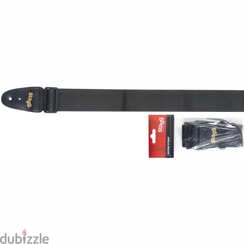 Stagg Black Nylon Guitar Strap 0