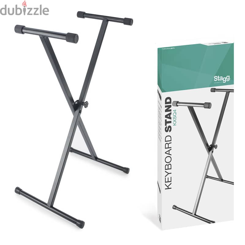 Single Braced X-Style Keyboard Stand - Welded 0