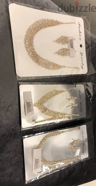 accesories set, necklace, earings , gold color 15