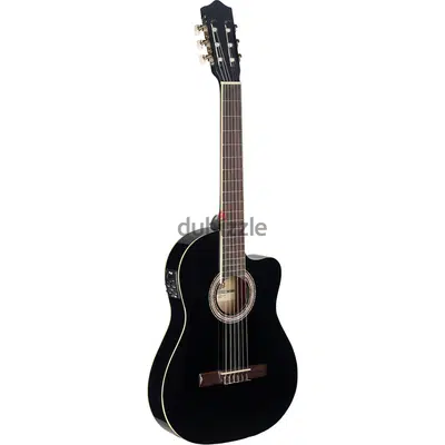 Stagg C546TCE Electro Acoustic Classical Guitar Black
