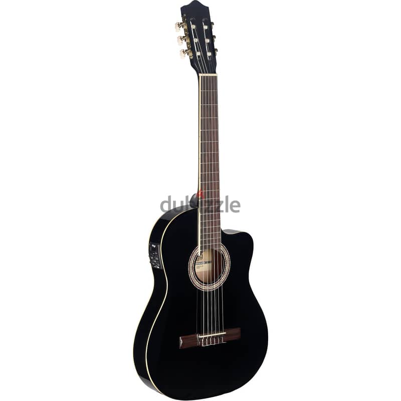 Stagg C546TCE Electro Acoustic Classical Guitar Black 0