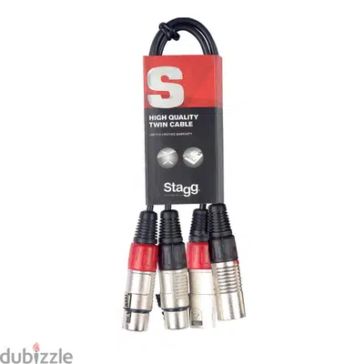 Stagg STC060XMXF 60cm Twin Cable