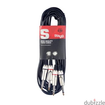Stagg STC6P 6m Twin Cable 0