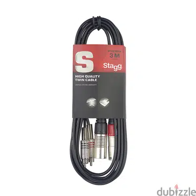 Stagg STC3CMXM 3m Twin Cable