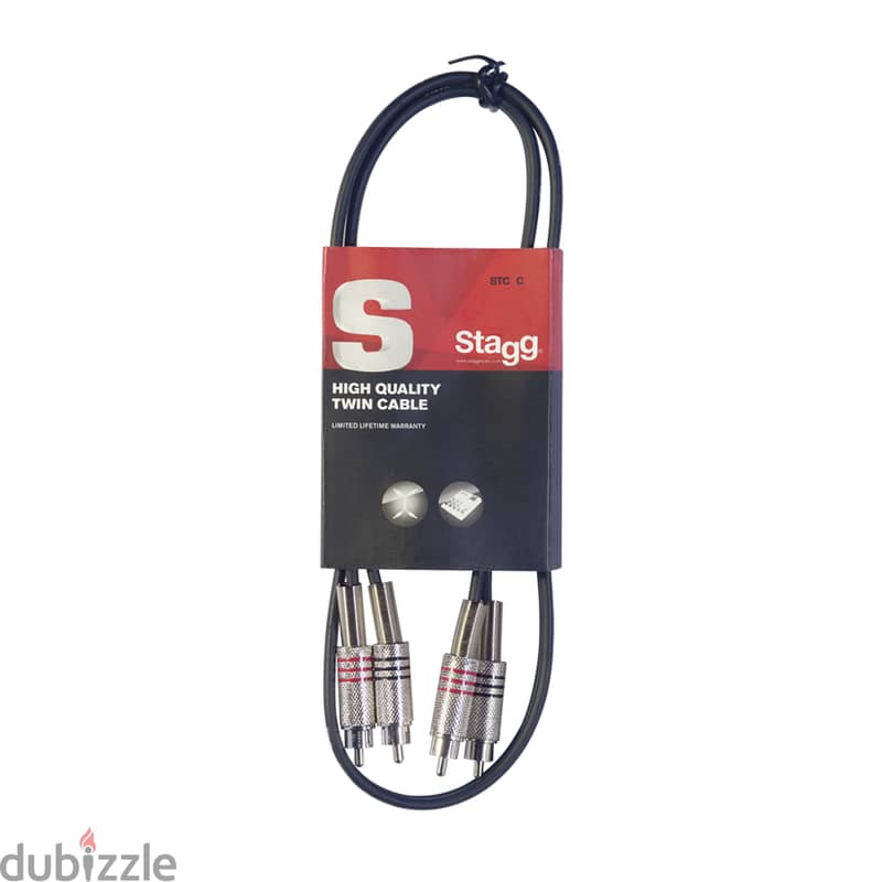 Stagg STC3CMXF 3m Twin Cable 0