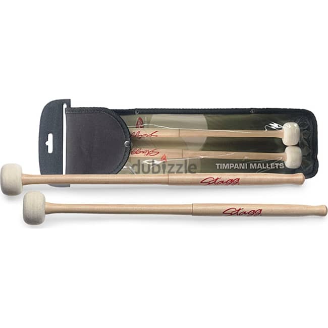 Stagg Timpani Mallets - 38mm Round Felt Head 0