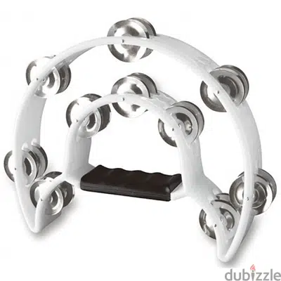 Stagg TAB-1 Cutaway Tambourine - White Stagg TAB-1 Cutaway Tambourine - White