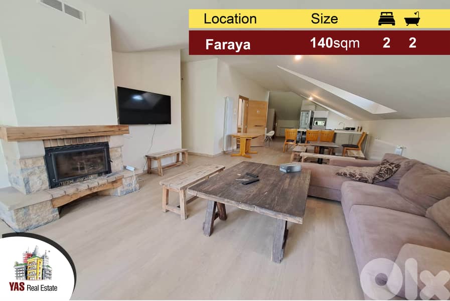 Faraya / Tilal Al Asal 140m2 | Cozy Chalet | Furnished | Rent | DA 0