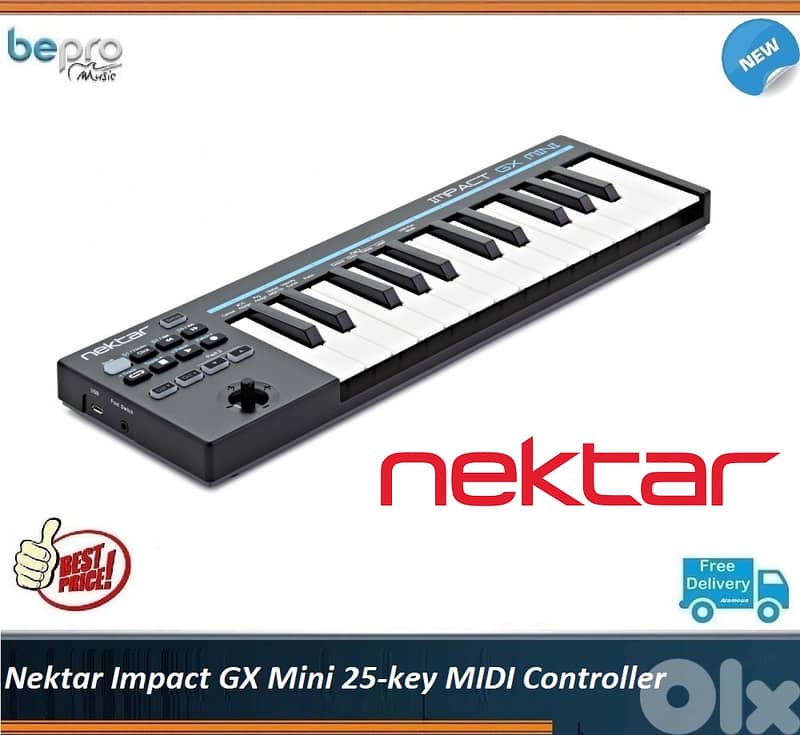 Nektar Impact GX Mini 25-key MIDI Controller 0