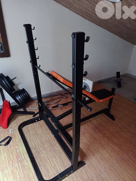 adjustable Bench with Rack axes & weights 03027072  GEO SPORTS 0