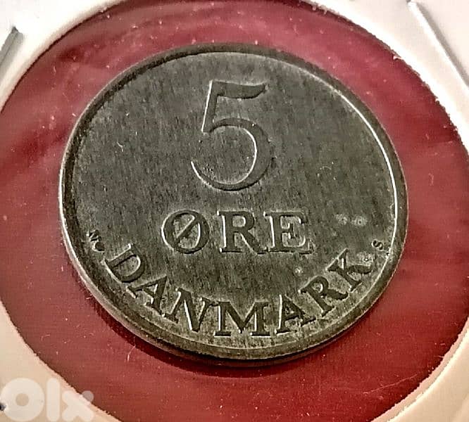 1953 Danmark 5 Ore Frederick IX Zinc coin 0