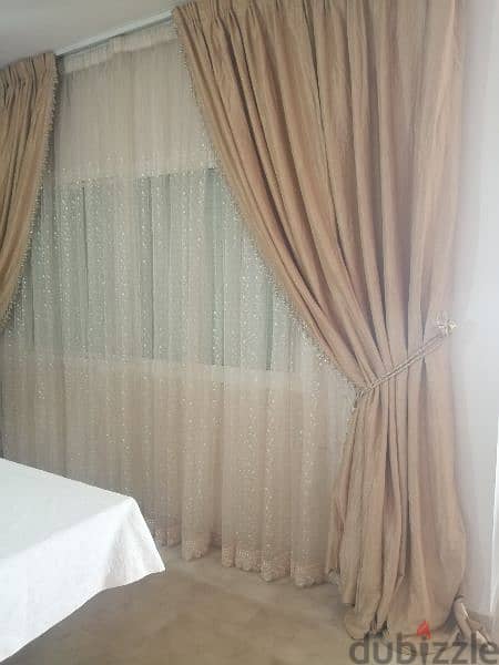 curtains silk decorated with crystal 0