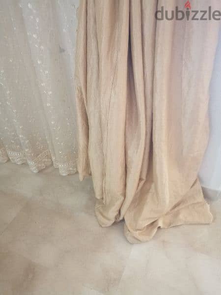 curtains silk decorated with crystal 4