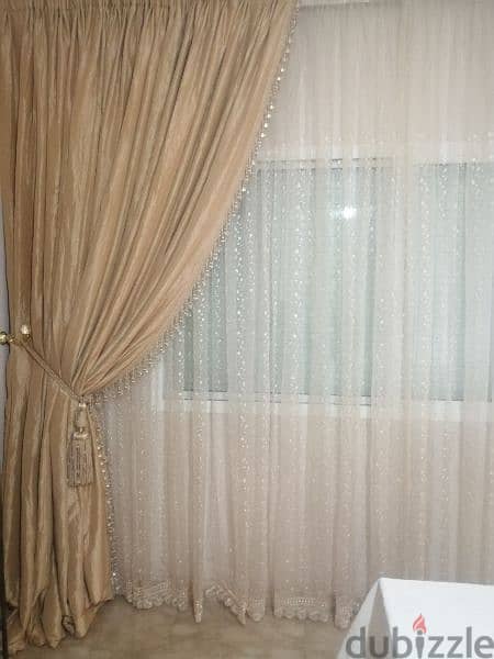 curtains silk decorated with crystal 9